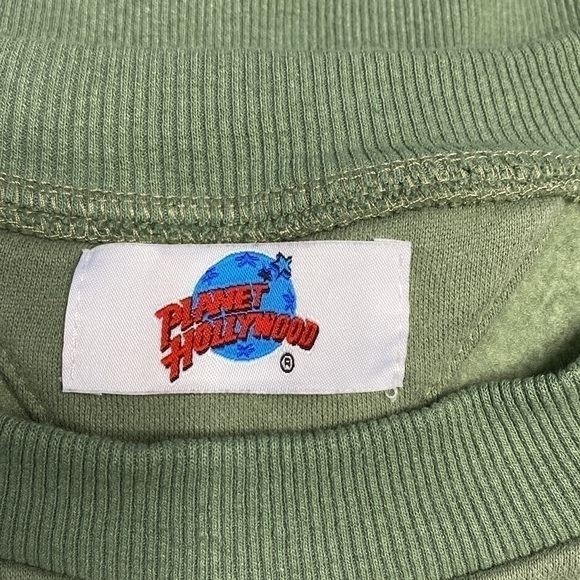 Planet Hollywood Green Crew Sweatshirt Size Medium - Picture 3 of 5